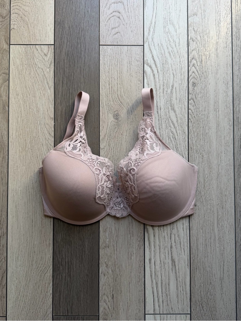 Bali Blush Lace-Trim Underwire Bra 36DD